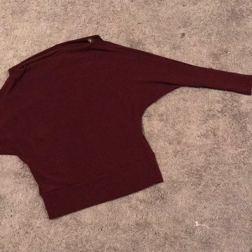 Windsor Burgundy off shoulder sweater